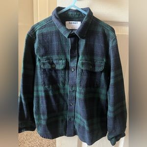 L/S woven shirt. Boys size S 5/6. Minimal fading.